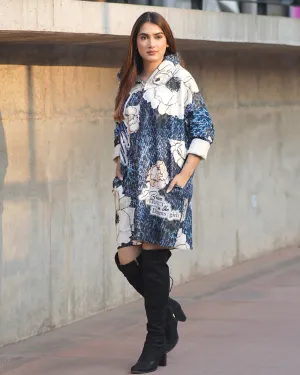Designer Abstract Print Shacket