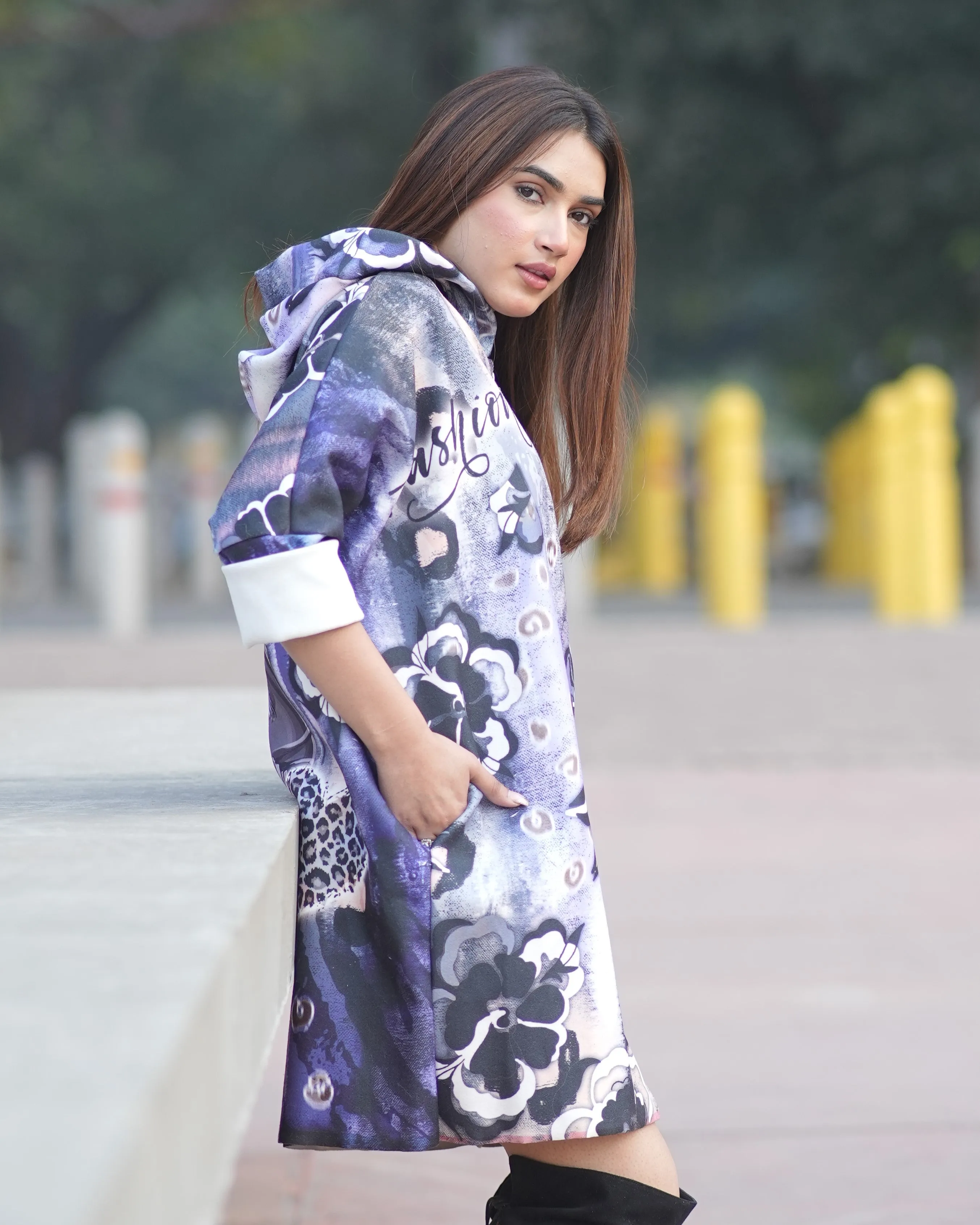Designer Abstract Print Shacket