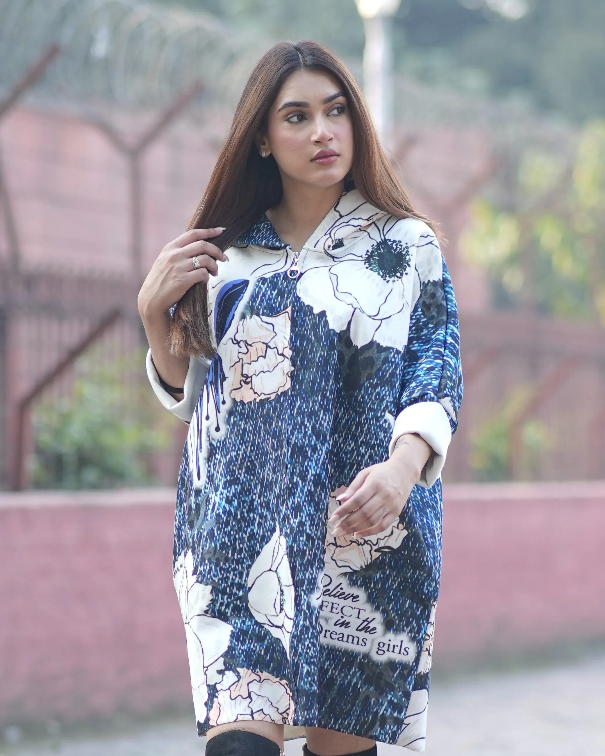 Designer Abstract Print Shacket