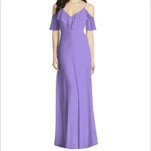 Dessy Lilac Bare Shoulder Maxi Dress