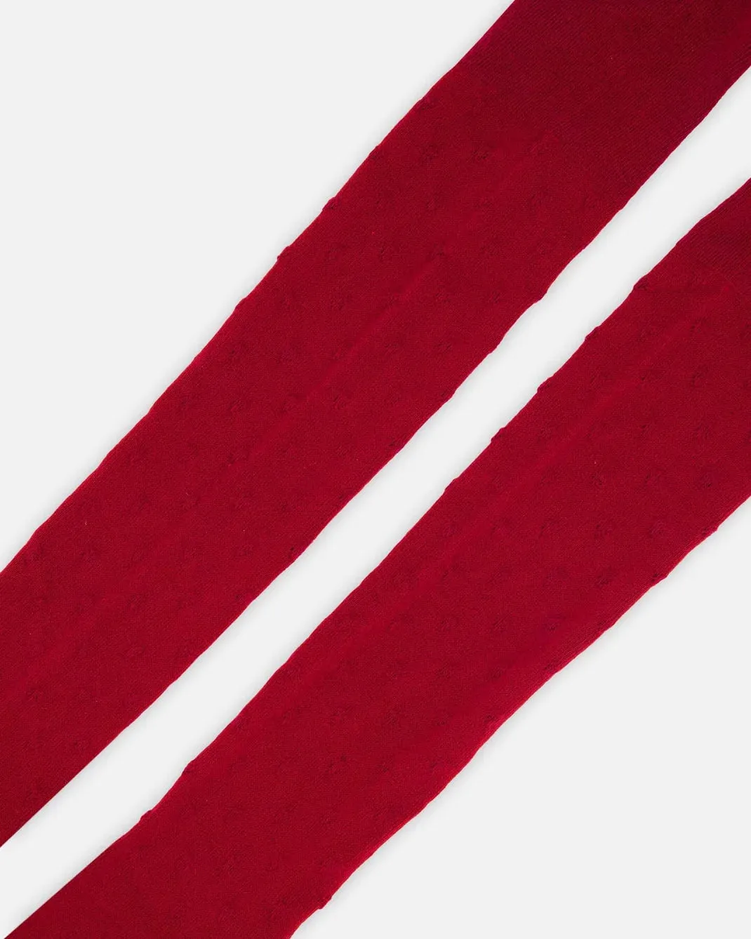 deux par deux Girls Tights With Hearts - Rumba Red