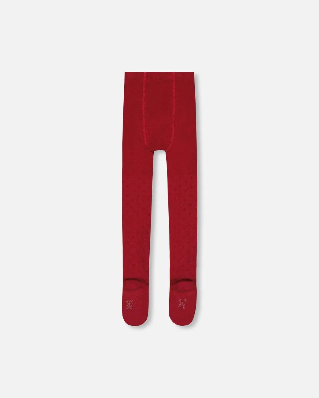deux par deux Girls Tights With Hearts - Rumba Red