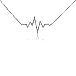 Diamond Peak Mountain Heartbeat Pendant