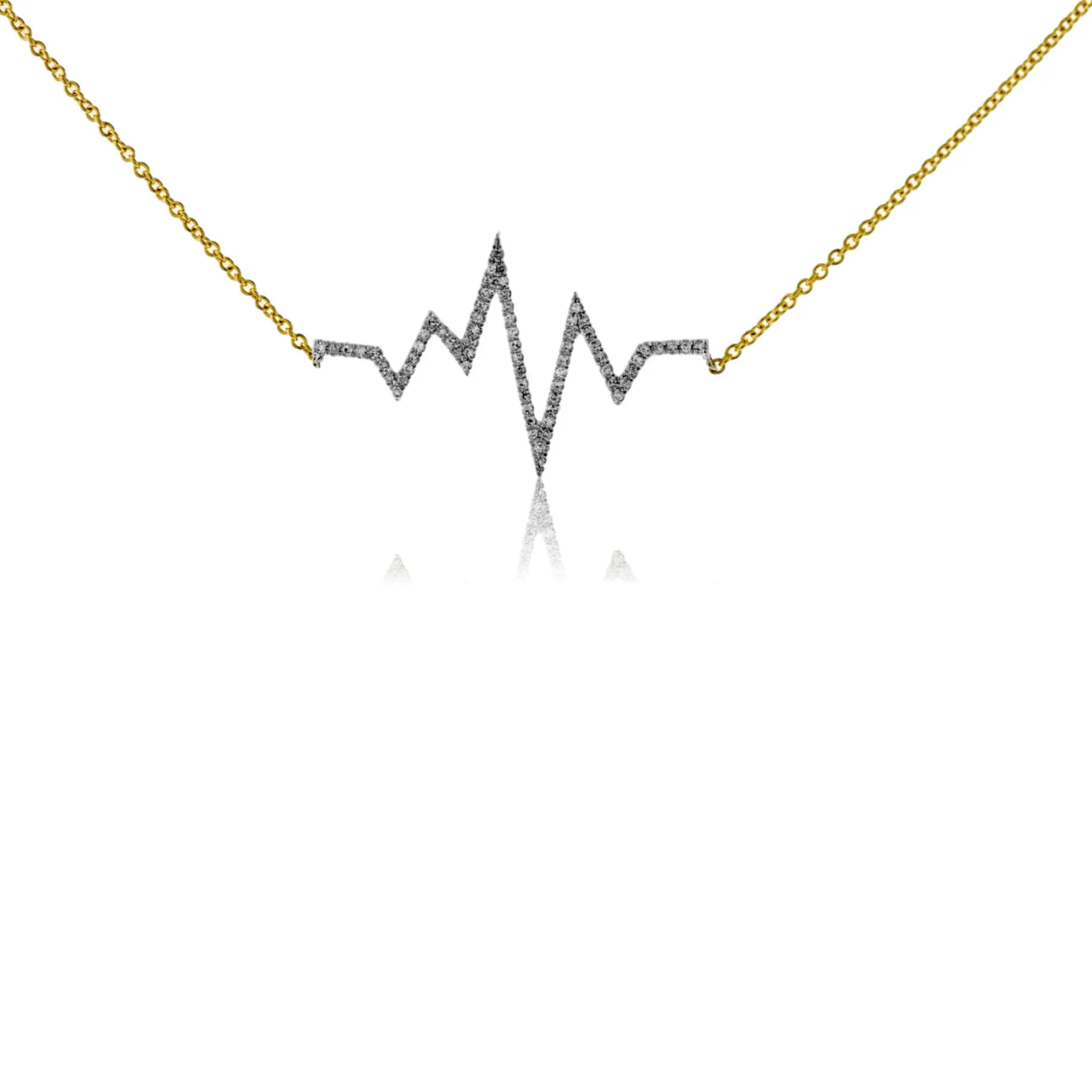 Diamond Peak Mountain Heartbeat Pendant