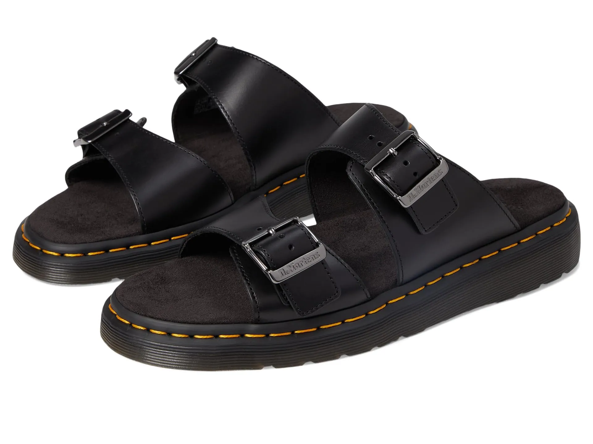Dr. Martens® Josef Sandals for Men and Women – Leather Upper – EVA Foam Insole, Midsole, Outsole Black UK 9 (US Men's 10, US Women's 11) Medium