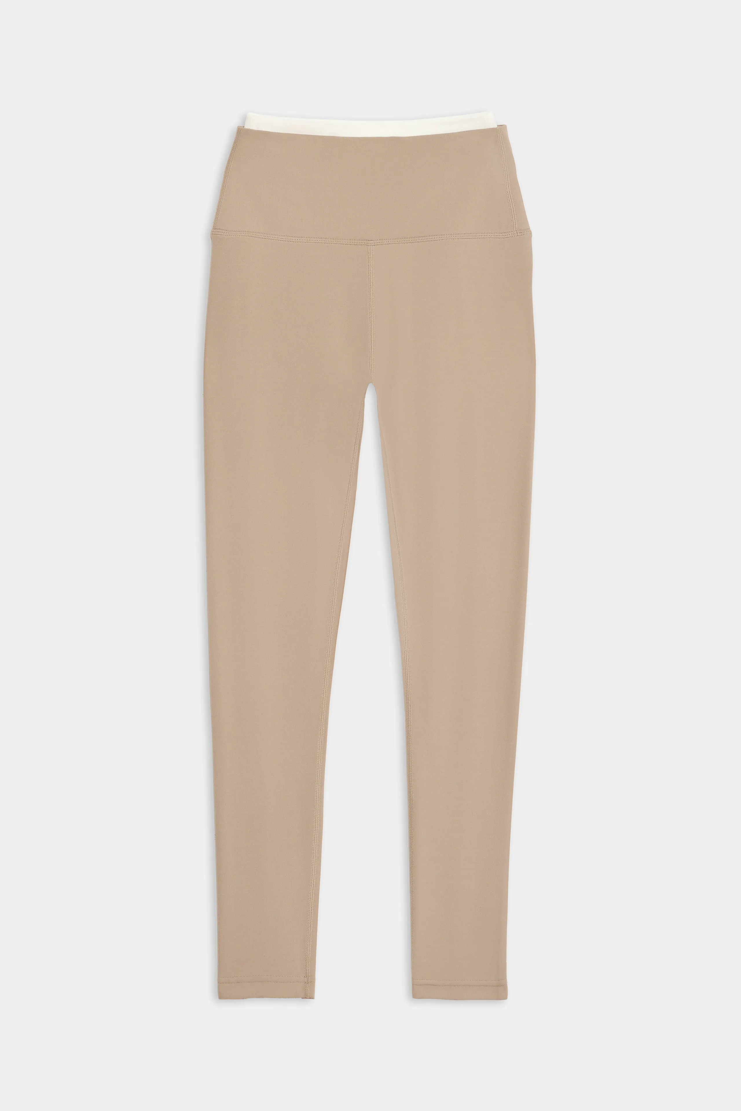 Dual High Waist Airweight 7/8 - Latte/White