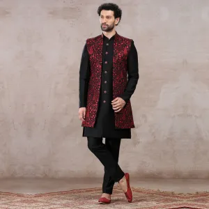Eclipse Indo-Western with Red Designer Jacket