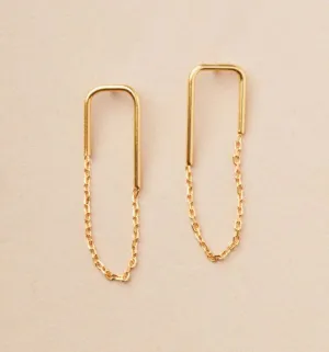Filament Stud/Gold Vermeil Earring