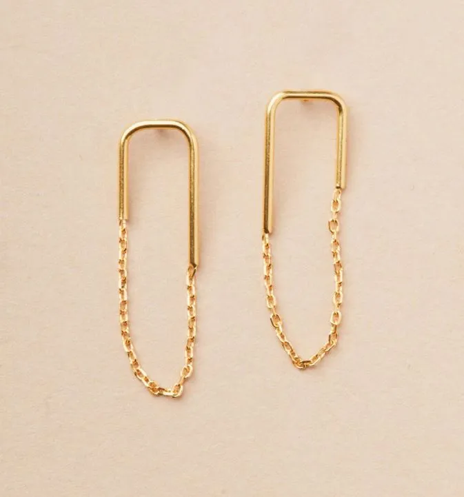Filament Stud/Gold Vermeil Earring