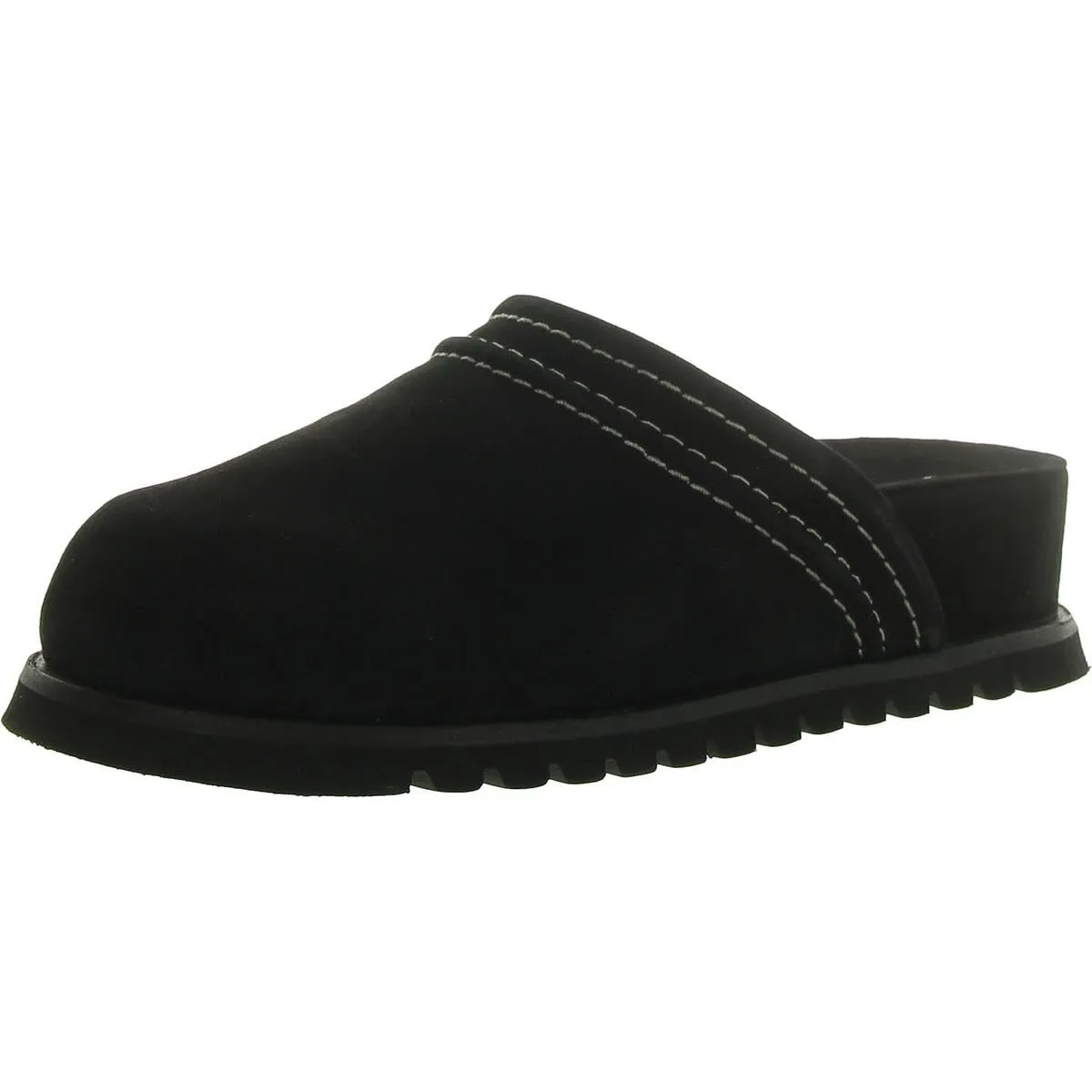 Free People Milo Everyday Mules for Women - Leather Upper - Leather Lining - Seamed Detail - Synthetic Outsole Black EU 39.5 (US Women's 9.5) M
