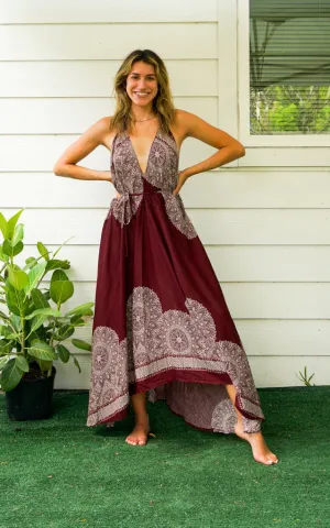 Garnet Goddess Maxi Dress