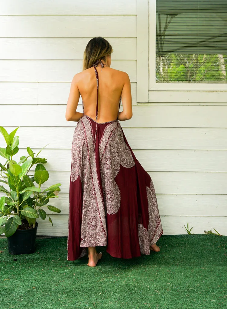 Garnet Goddess Maxi Dress