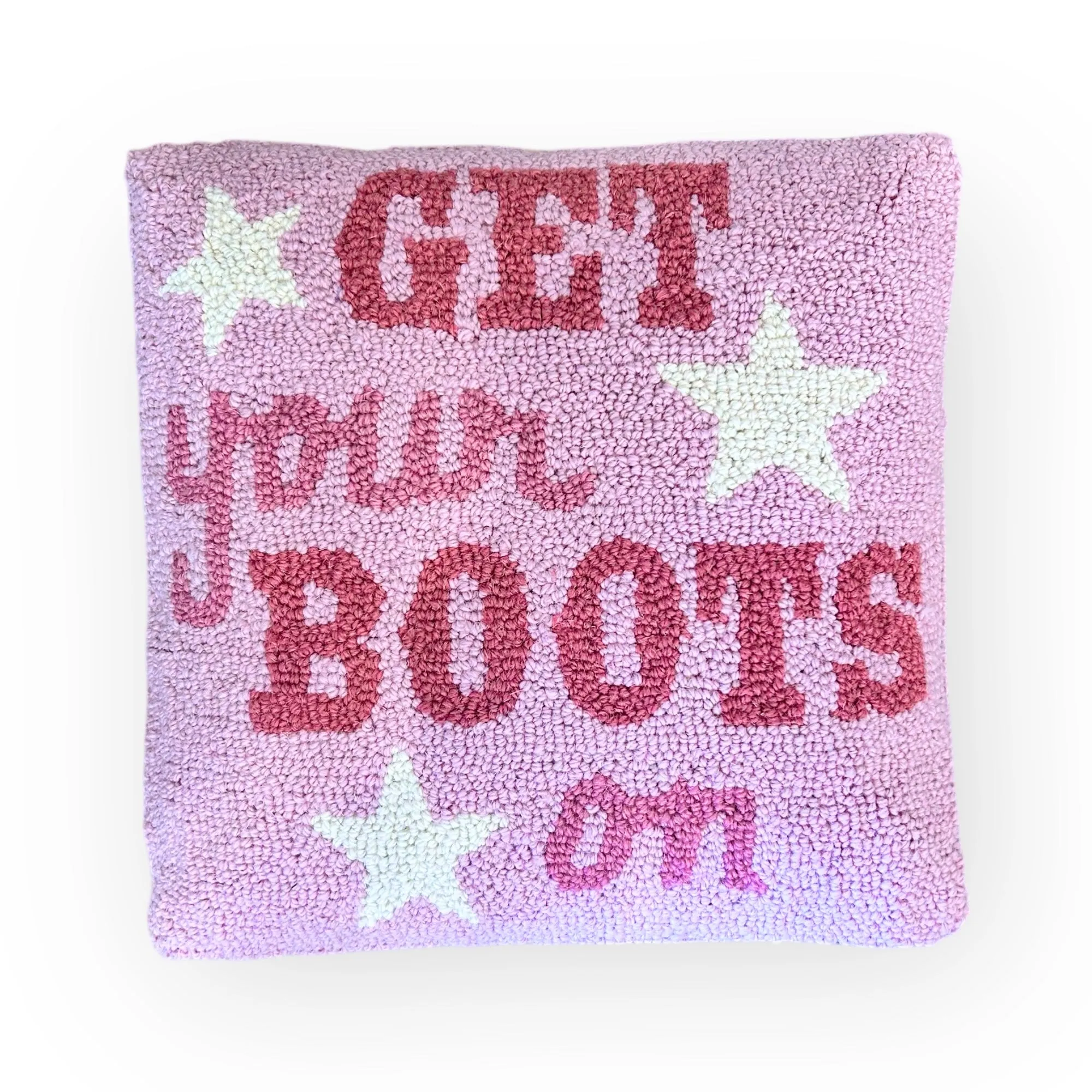 Get Your Boots On Hooked Pillow