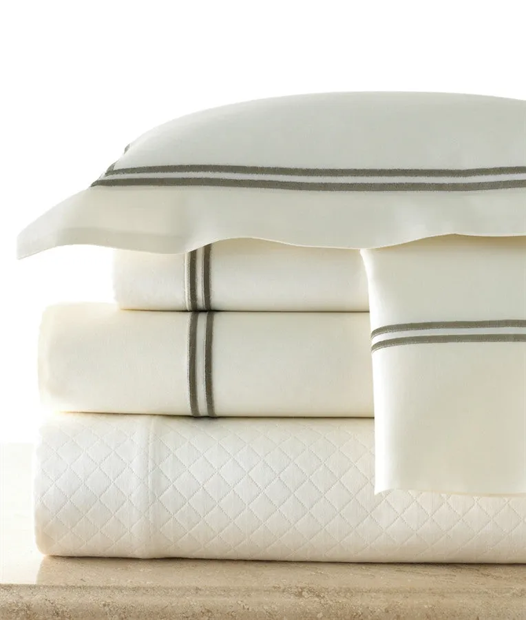 Ginerva Flat Sheet, Queen, Mist Stitch - Legacy Home