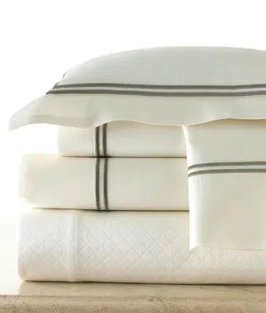 Ginerva Flat Sheet, Queen, Mist Stitch - Legacy Home