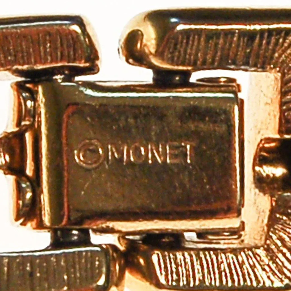 Gold and Black Collar Necklace by Monet