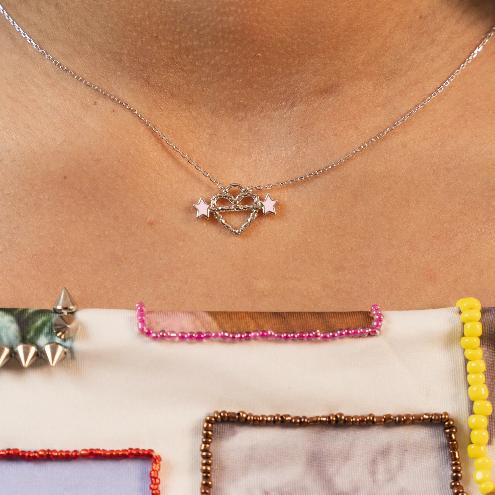 Heart Piercer Necklace Gold
