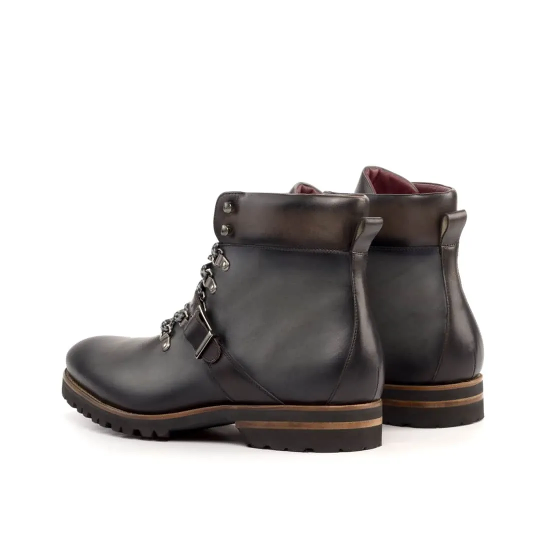 Hiking Boots en cuir gris - Semelles Commando