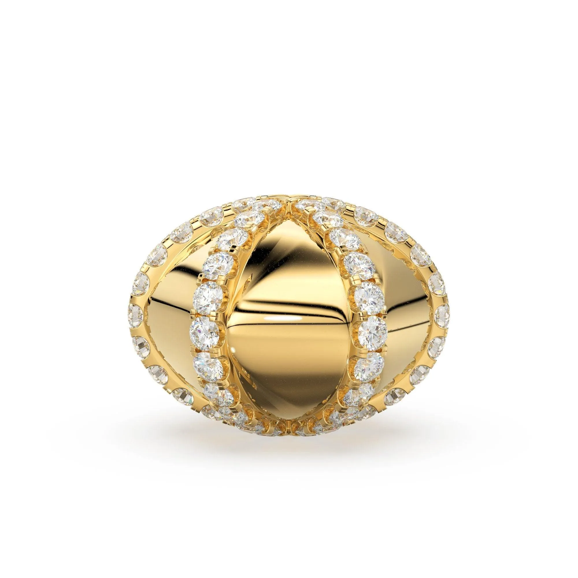 Huge Starfish Diamond 14k 18k Solid Gold Spacer Finding Bead, 20mm Diamond Bead, Diamond Finding, Solid Gold Bead 20mm