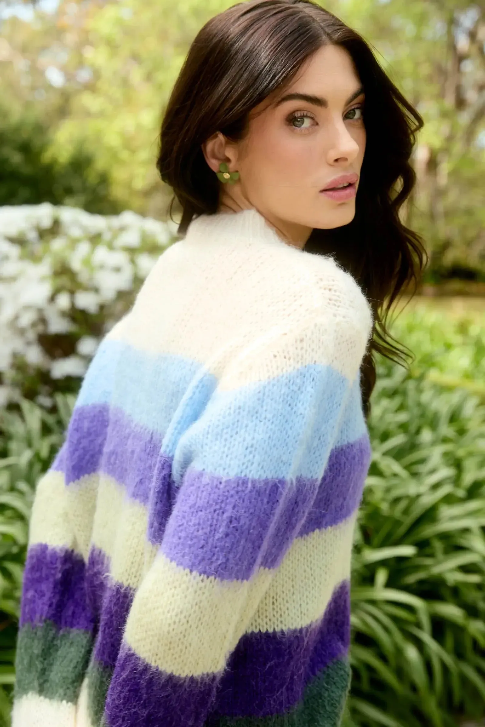 Isle of Mine Pallas Stripe Jumper - Violet