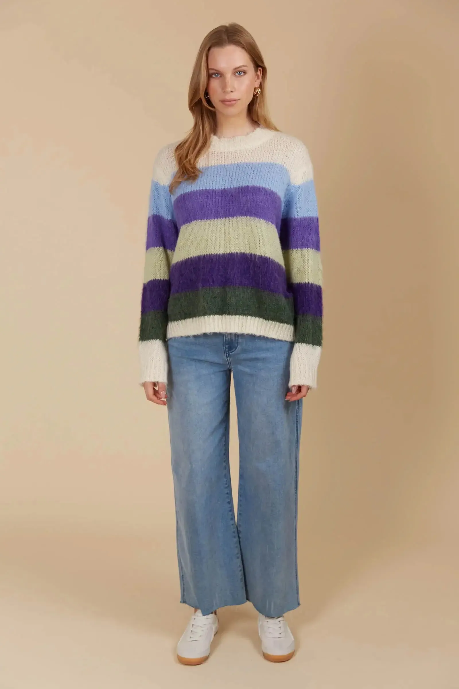 Isle of Mine Pallas Stripe Jumper - Violet