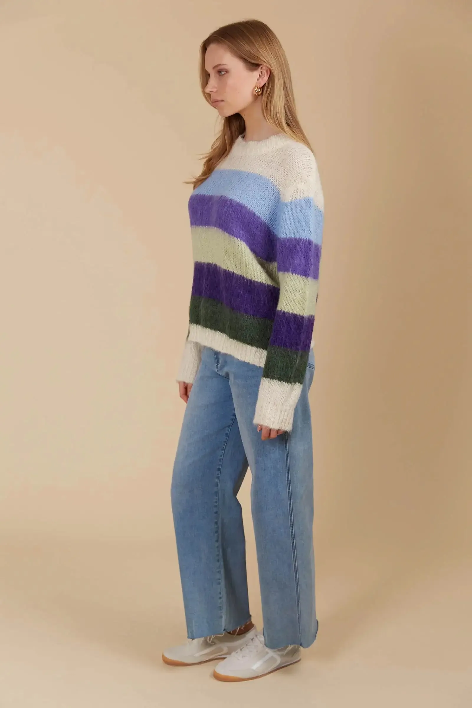 Isle of Mine Pallas Stripe Jumper - Violet