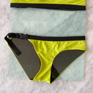 Jean Yu: Low Rise Bikini Bottom - Chartreuse