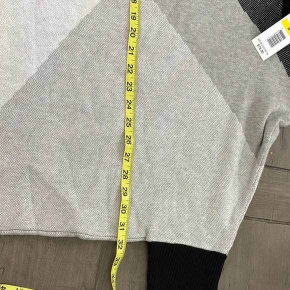 Joseph A Black and Gray Cowl Turtleneck Sweater