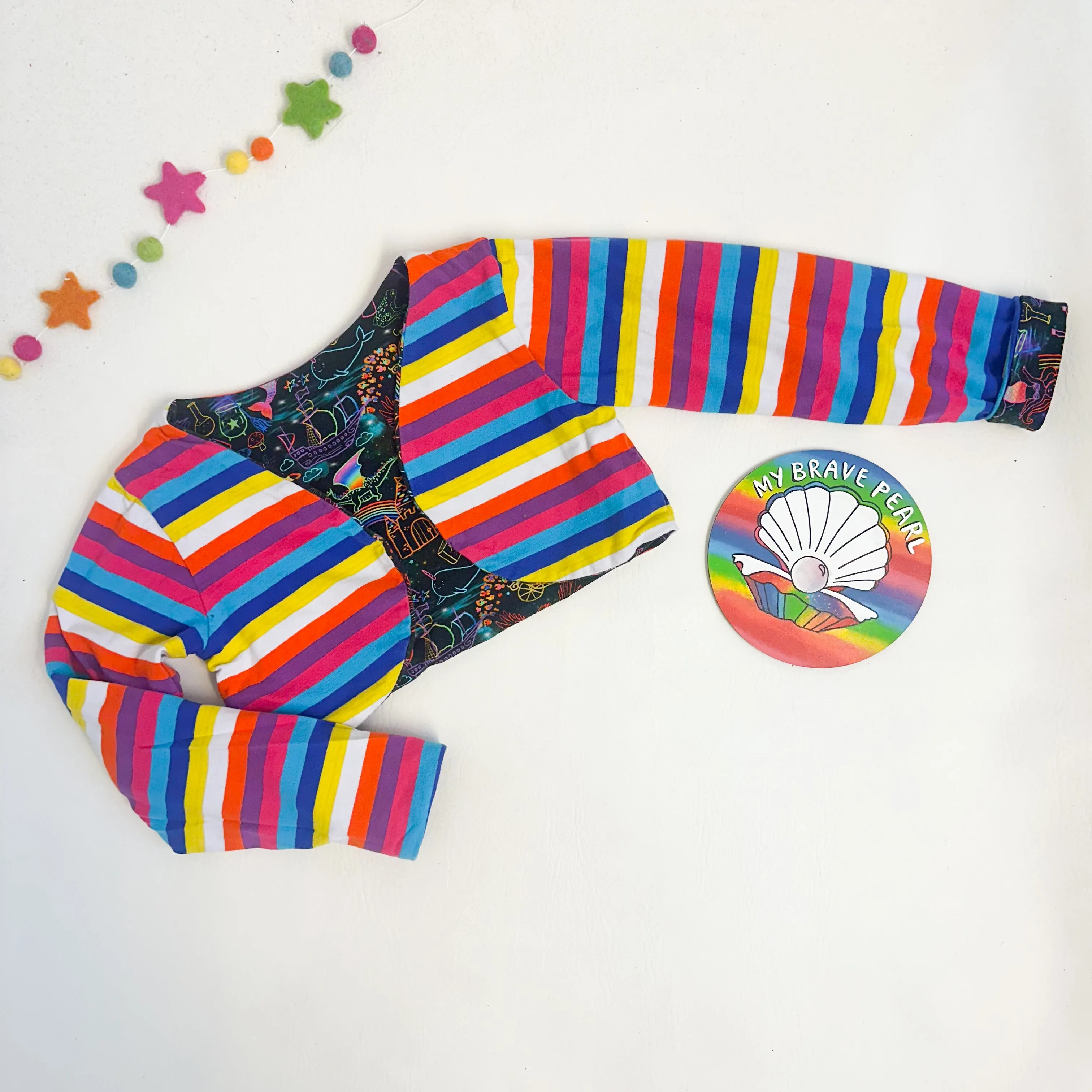 Kids Reversible Cropped Cardi