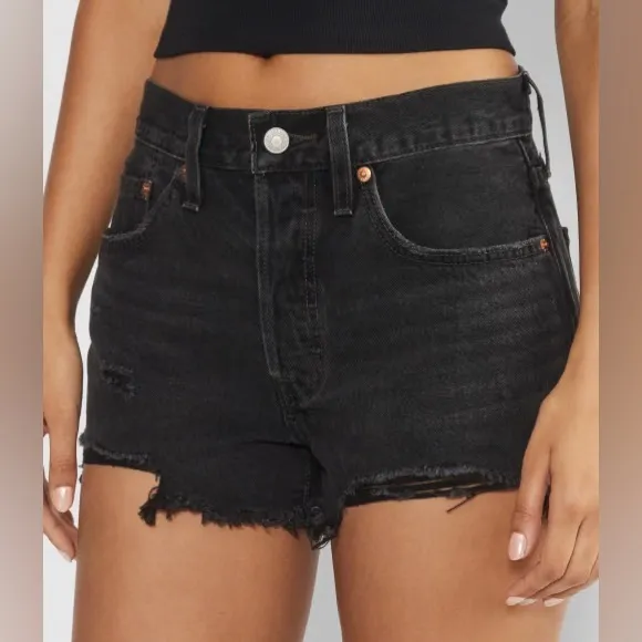 Levi’s Women’s 501 Original Premium Denim Shorts - Size 27 summer vacation black