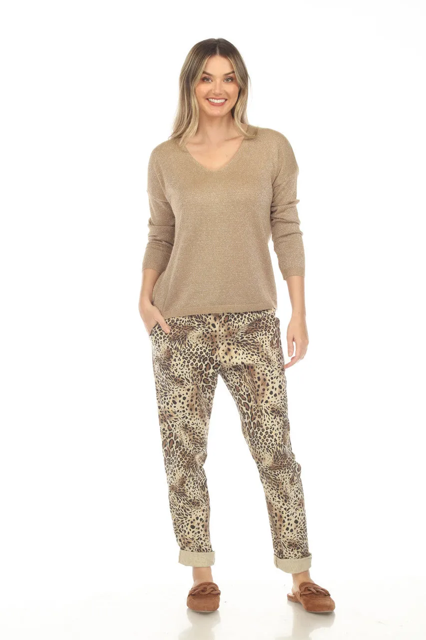 Lurex V-neck Top