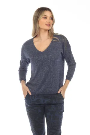 Lurex V-neck Top