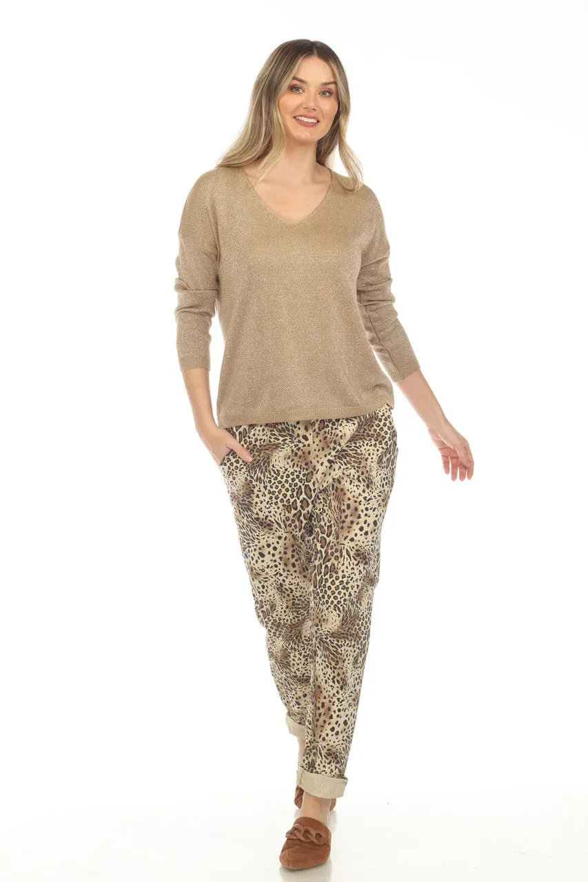 Lurex V-neck Top