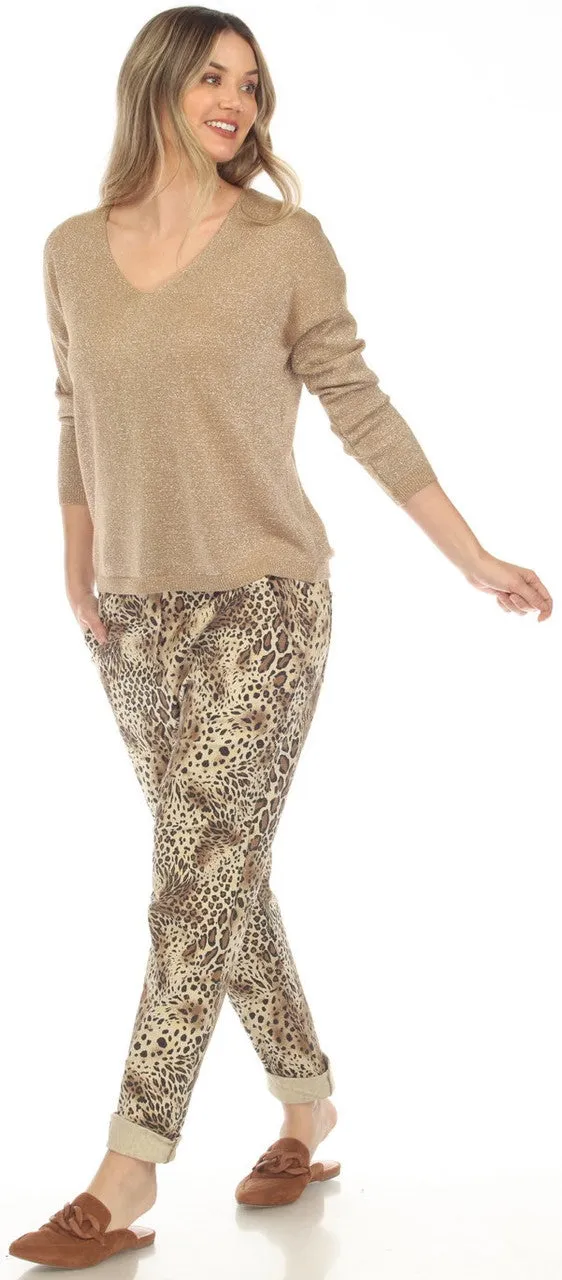 Lurex V-neck Top