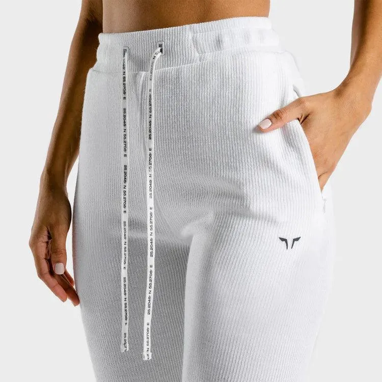 Luxe Joggingbuxur - Hvítar