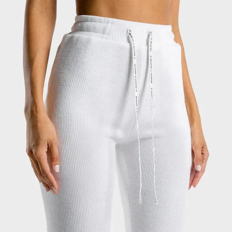 Luxe Joggingbuxur - Hvítar