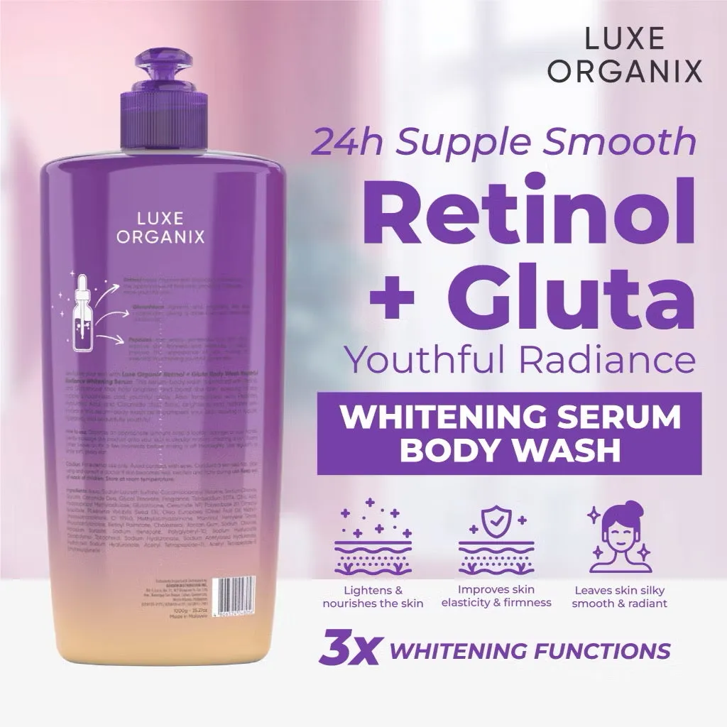 Luxe Organix Retinol   Gluta Body Wash 1L