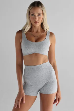 Luxe Signature Crop - Marl Grey