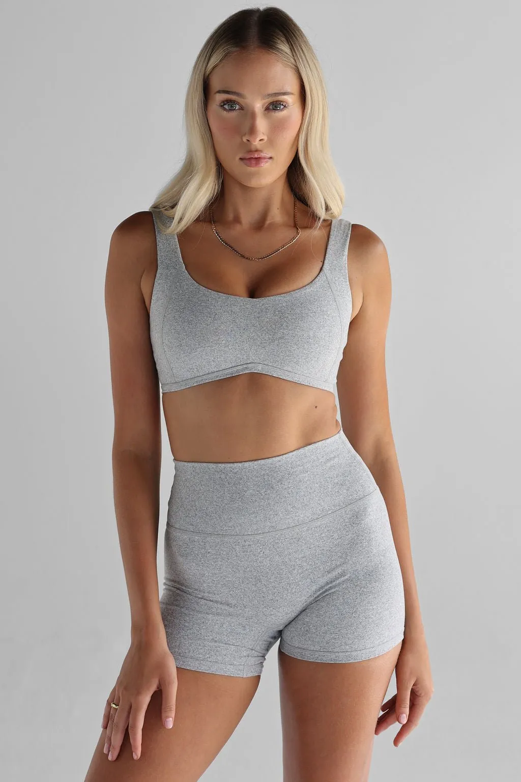 Luxe Signature Crop - Marl Grey
