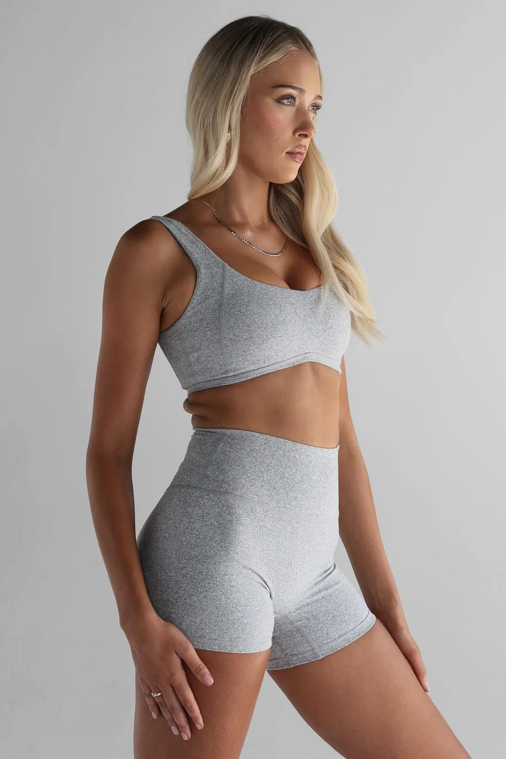 Luxe Signature Crop - Marl Grey