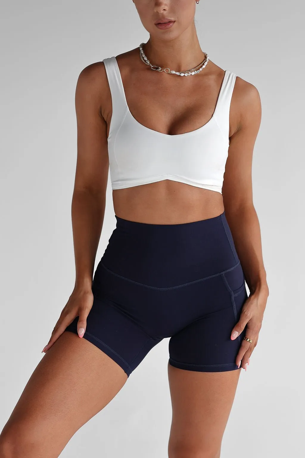 Luxe Signature Crop - White