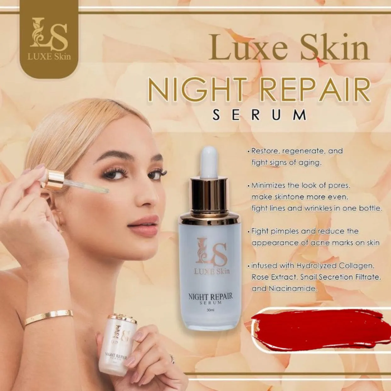 Luxe Skin Night Repair Serum 30ml