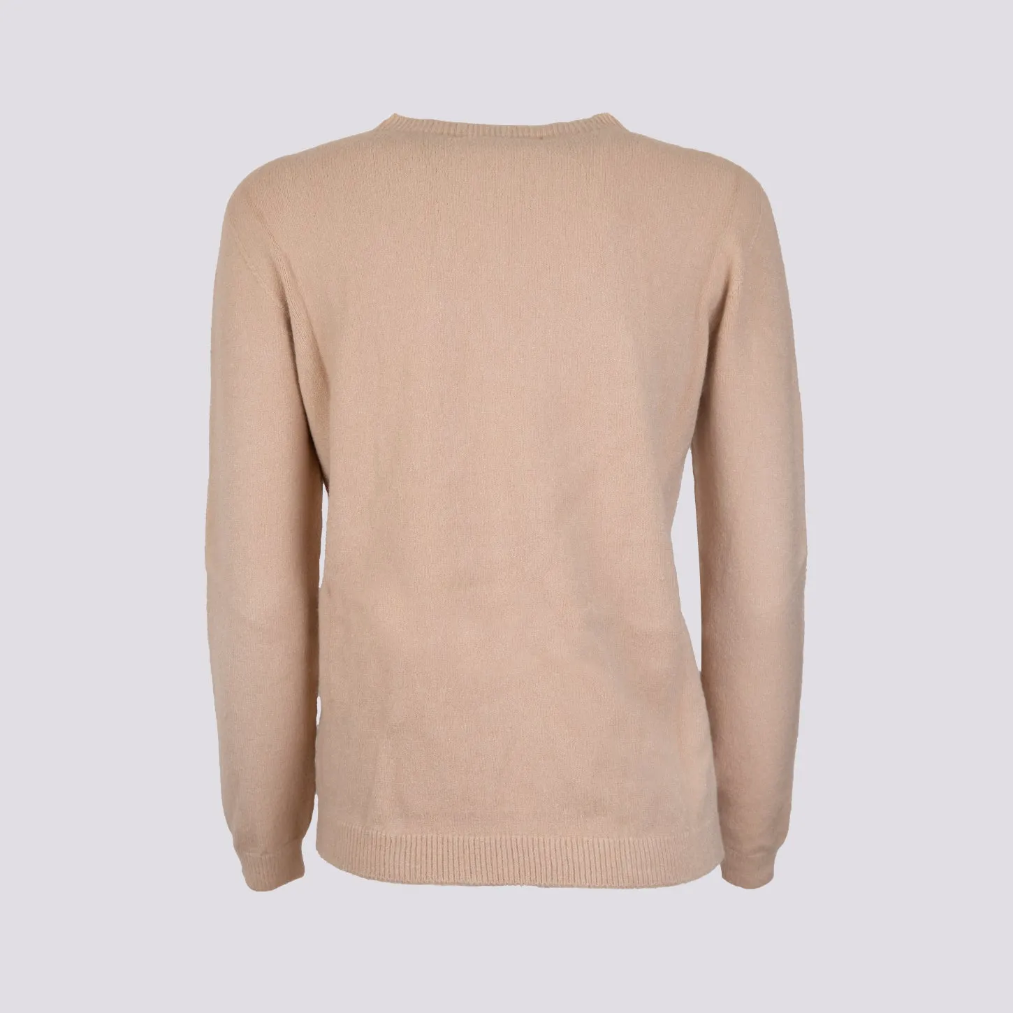 MAGLIA GIROCOLLO CON MAXI INTRECCIO FRONTALE BEIGE