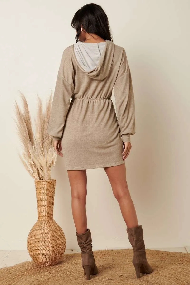 Marlowe French Terry Hoodie Mini Dress