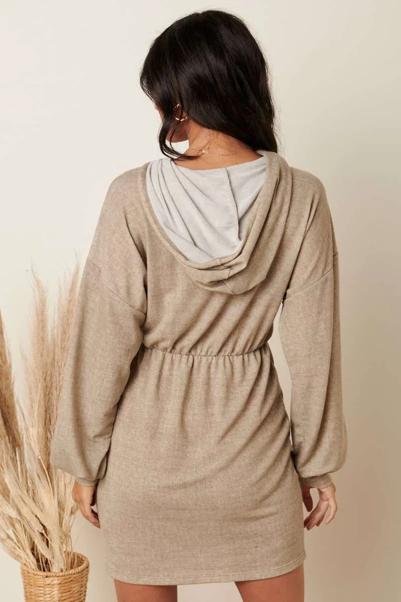 Marlowe French Terry Hoodie Mini Dress
