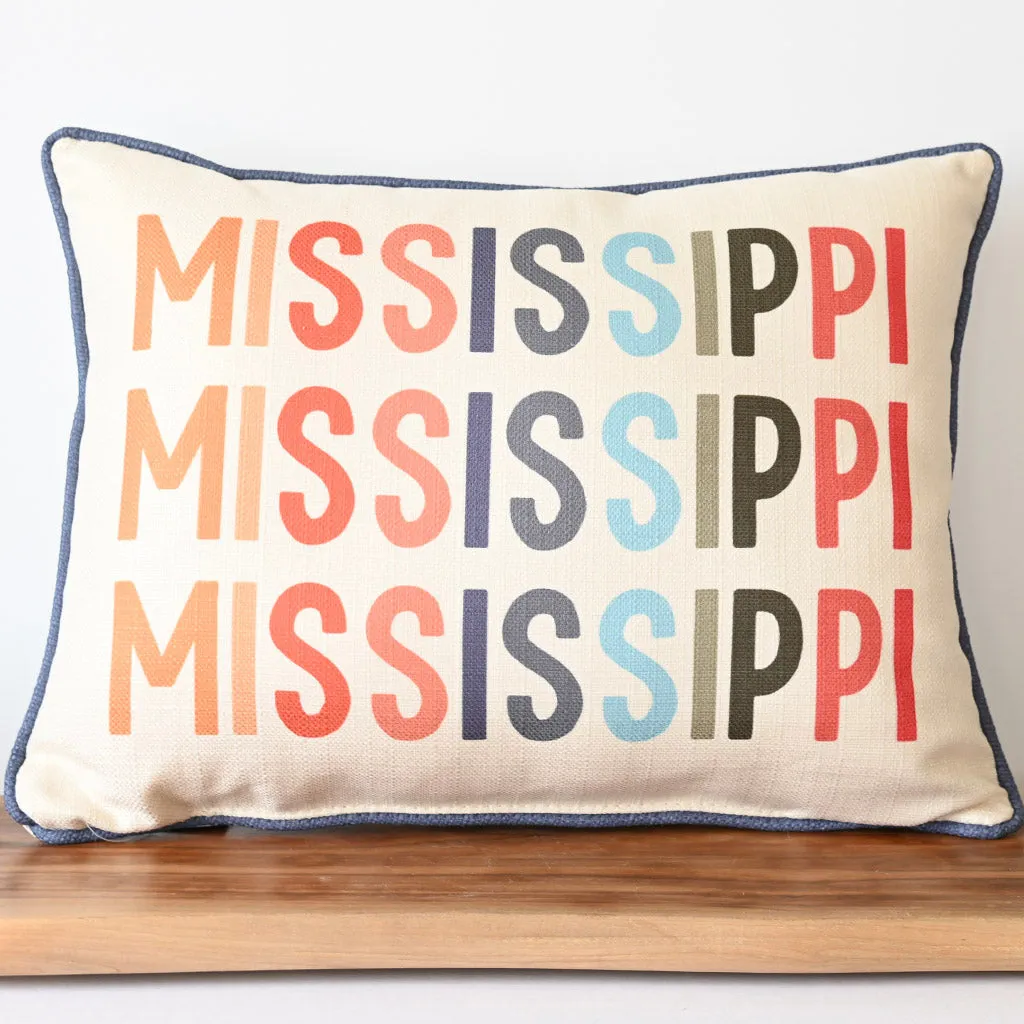 Mellow Mississippi Rectangle Pillow