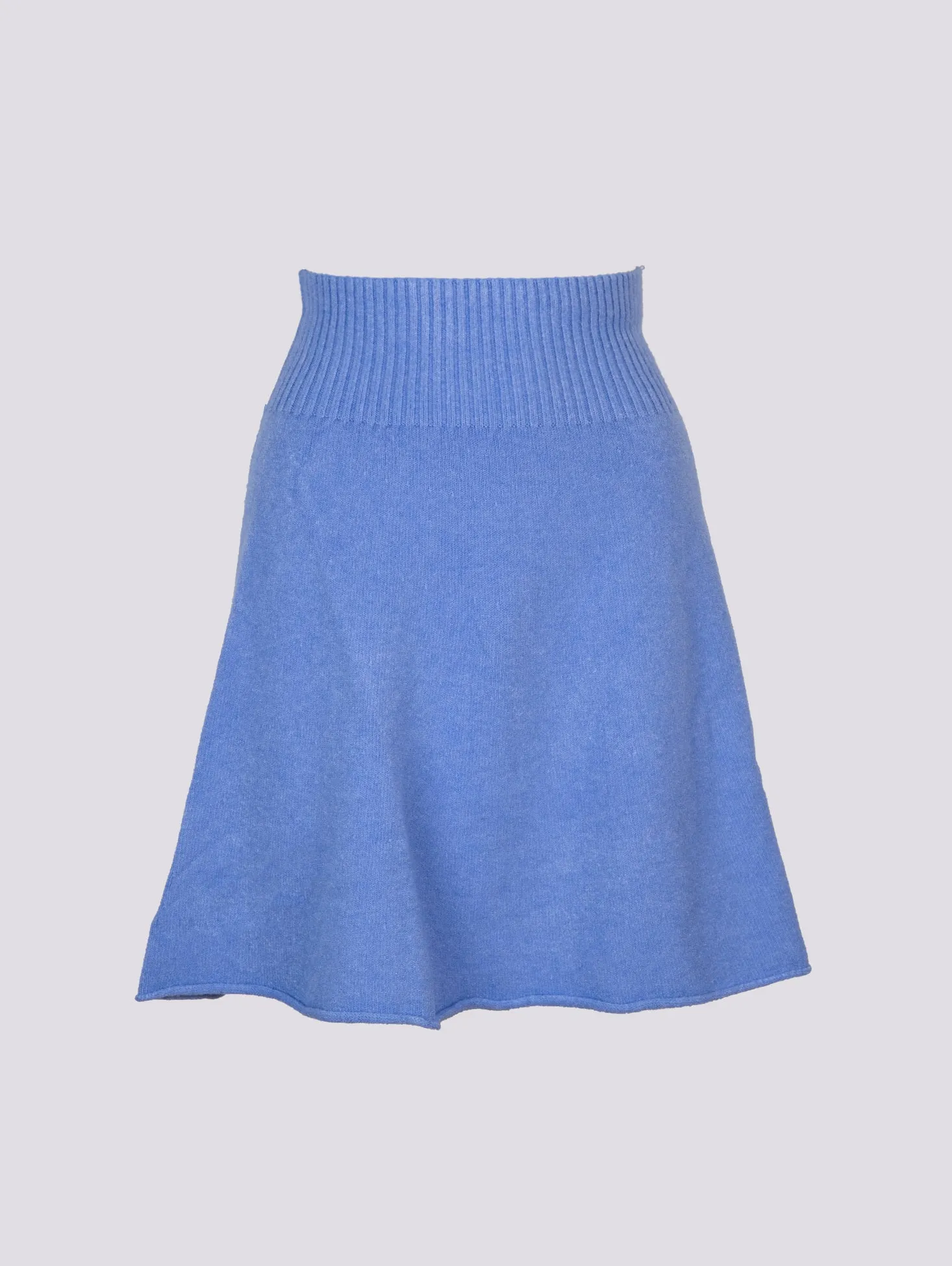 MINI GONNA IN MAGLIA AZZURRA