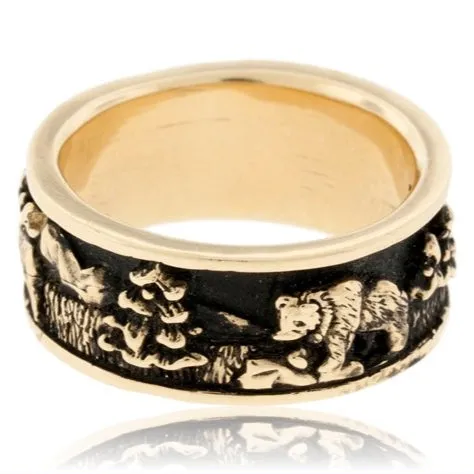 Mountain Band with Animal Scene