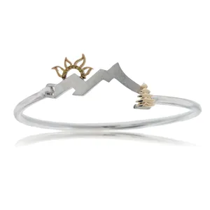 Mountain Bracelet with Diamond Sun