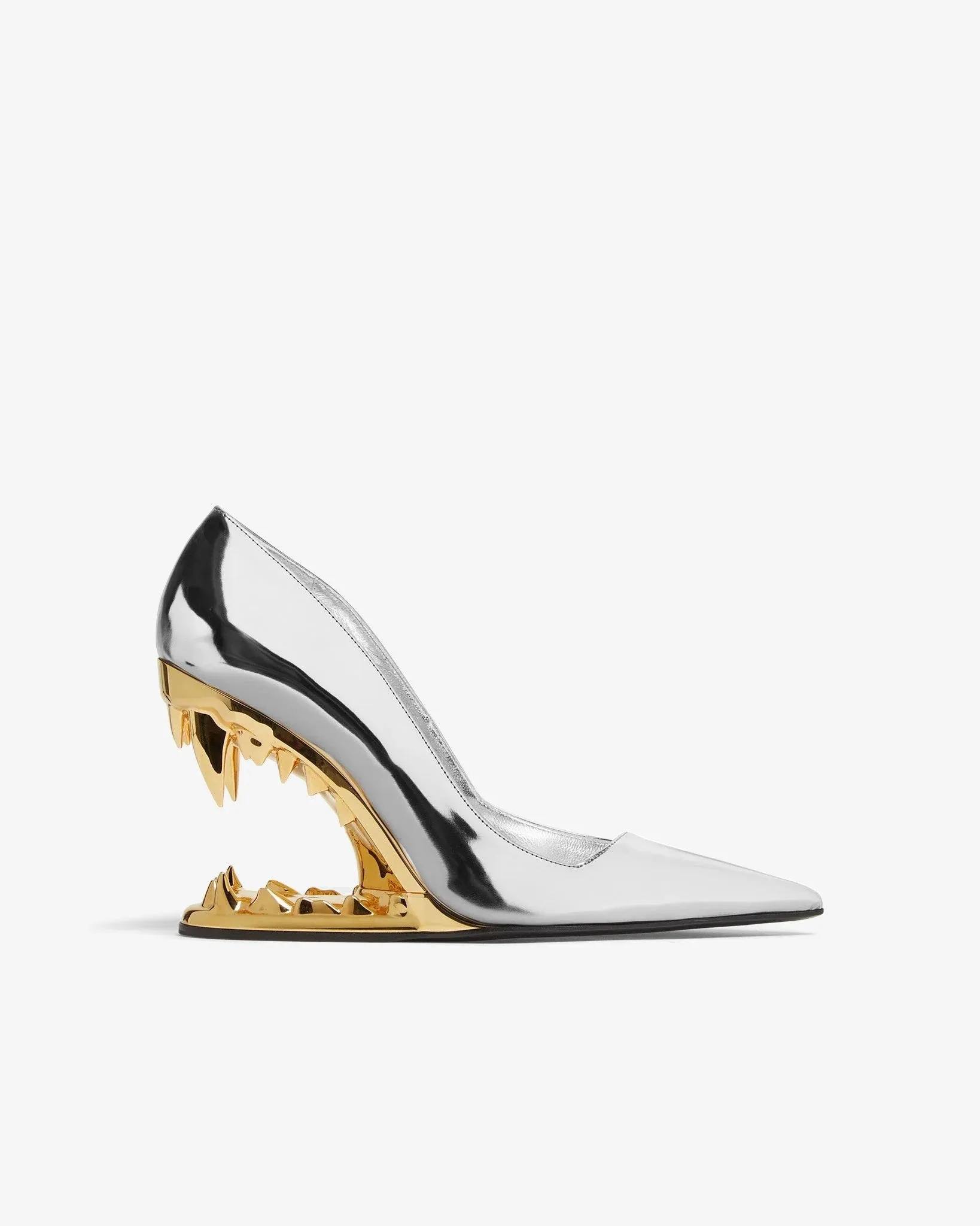 Multicolor Metal Teeth High Heels